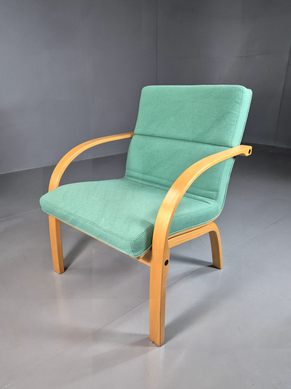 Vintage Danish Lounge Chair Mint Bentwood 1980s Retro Eb7350 Mben