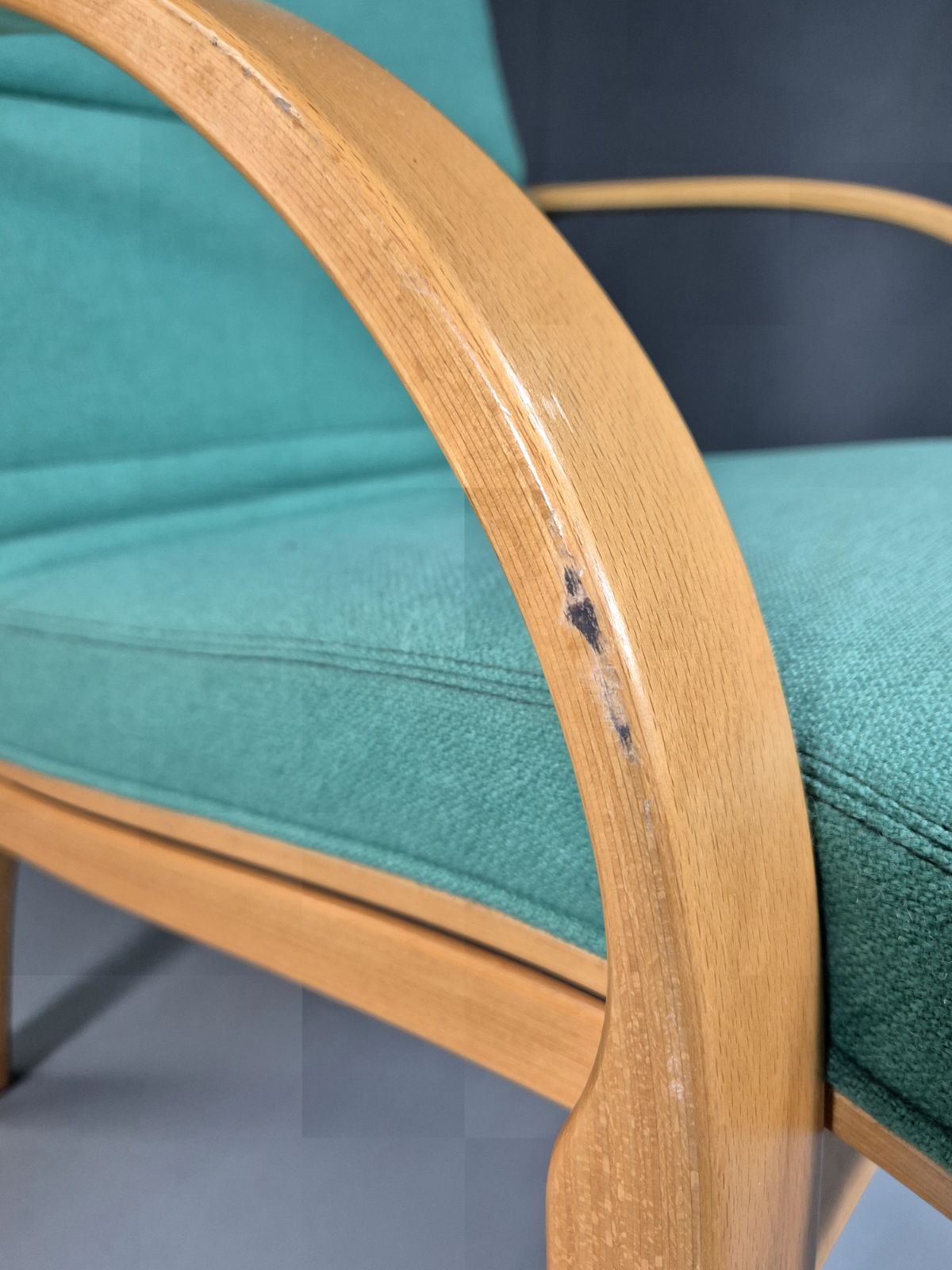 Vintage Danish Lounge Chair Mint Bentwood 1980s Retro Eb7350 Mben photo vintage