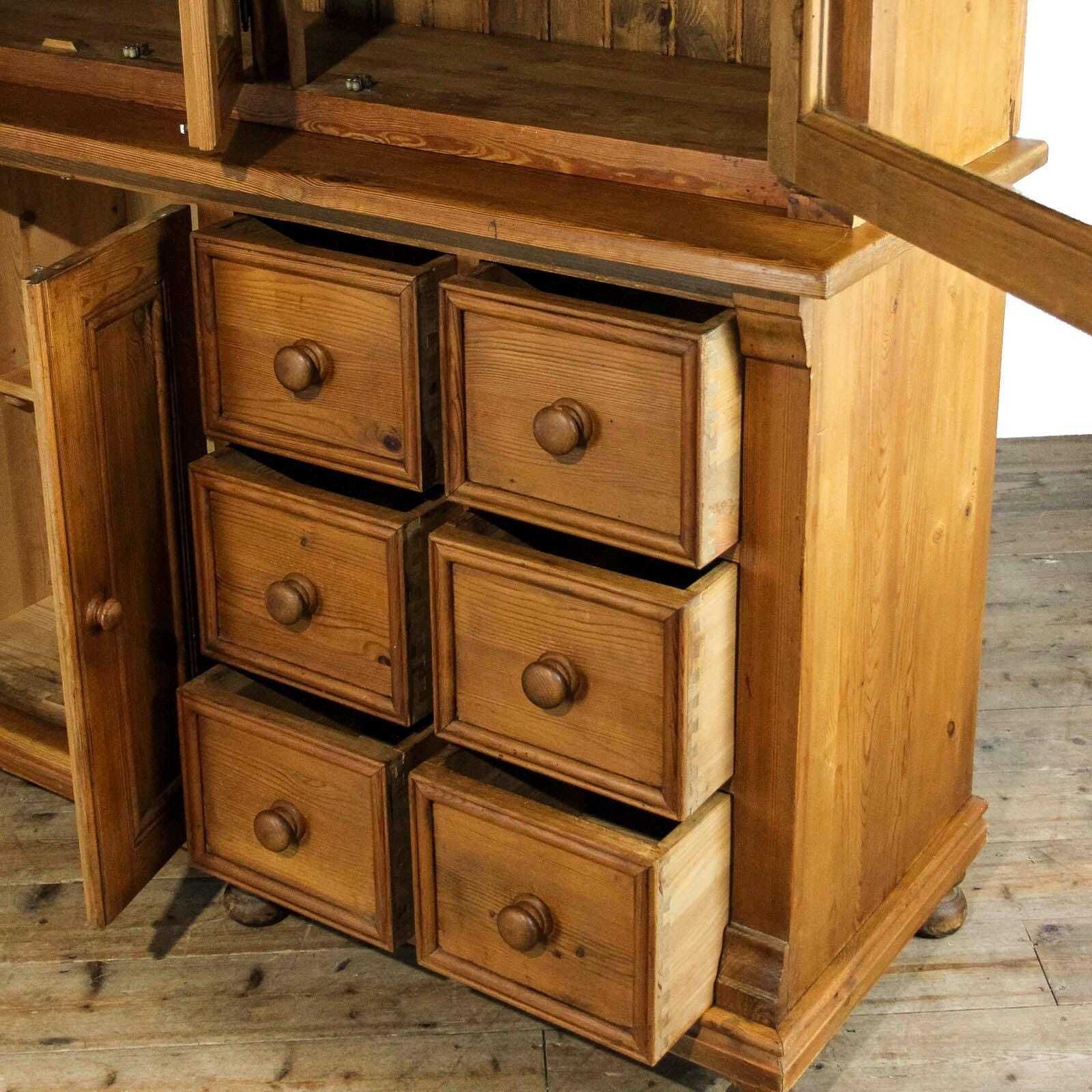 Victorian Style Glazed Pine Housekeepers Cupboard | Vintage Furniture | Pine Storage | Pine Cupboards | Large Storage (M 6369) photo 1650.0