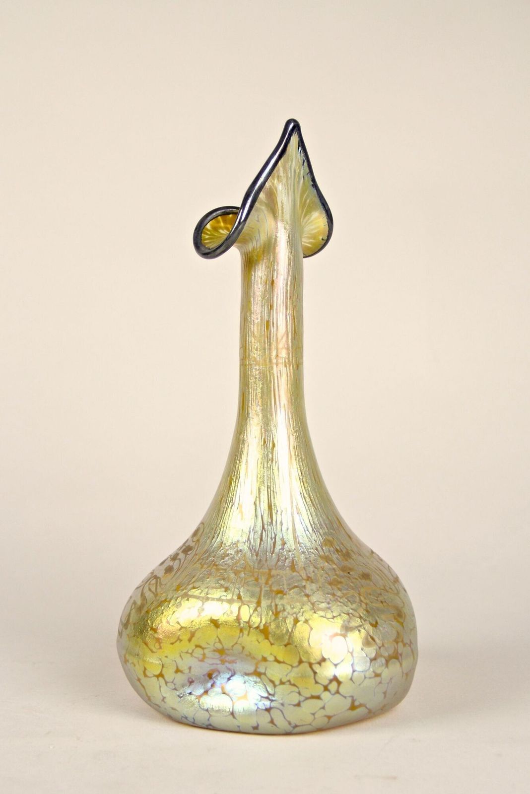 19th Century Art Nouveau Loetz Glass Vase   Decor Candia Papillon, Cz Ca. 1898 photo vintage