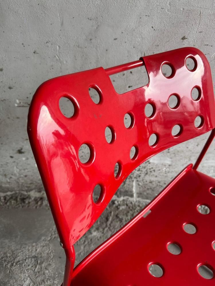 Red Omstak Chair By Rodney Kinsman For Bieffeplast, 1980 photo furniture