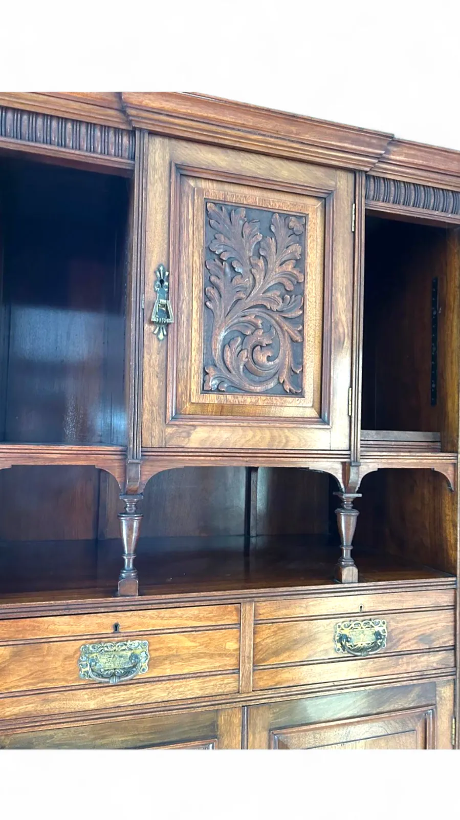 photo for sale Wonderful Edwardian Oak Compactum Or Wardrobe C.1910