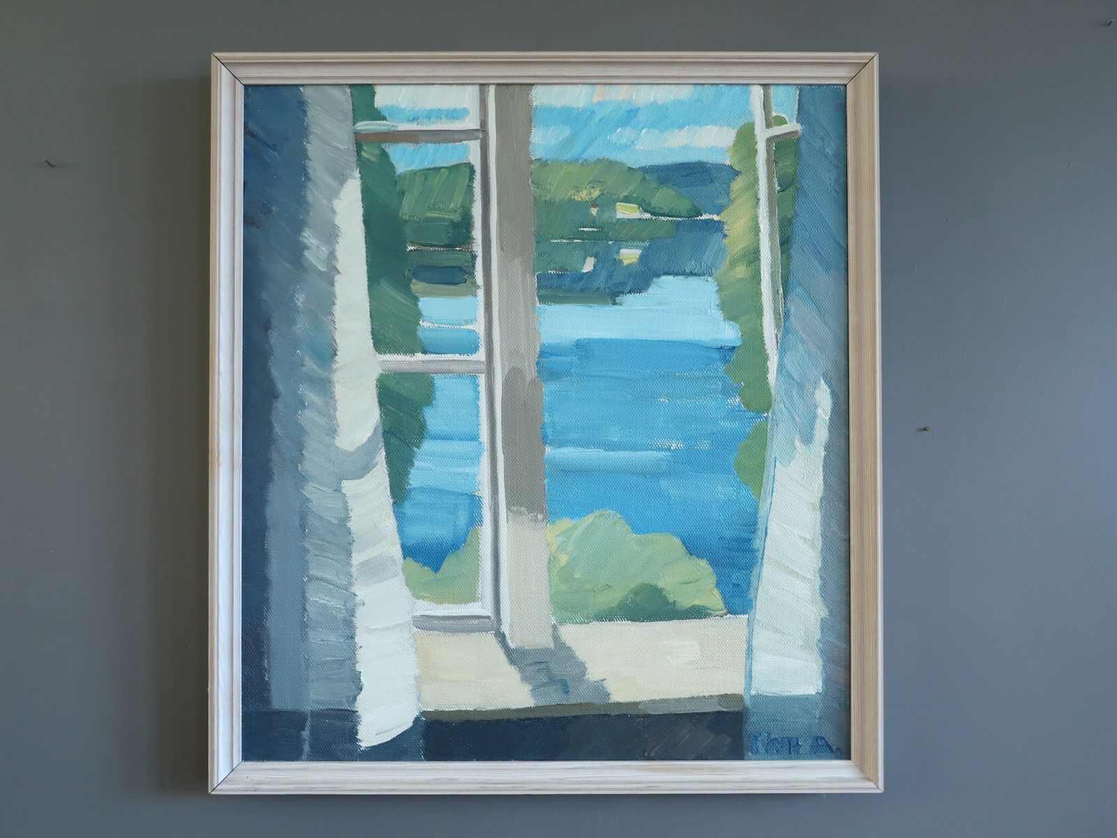 View Across The Lake Oil Painting