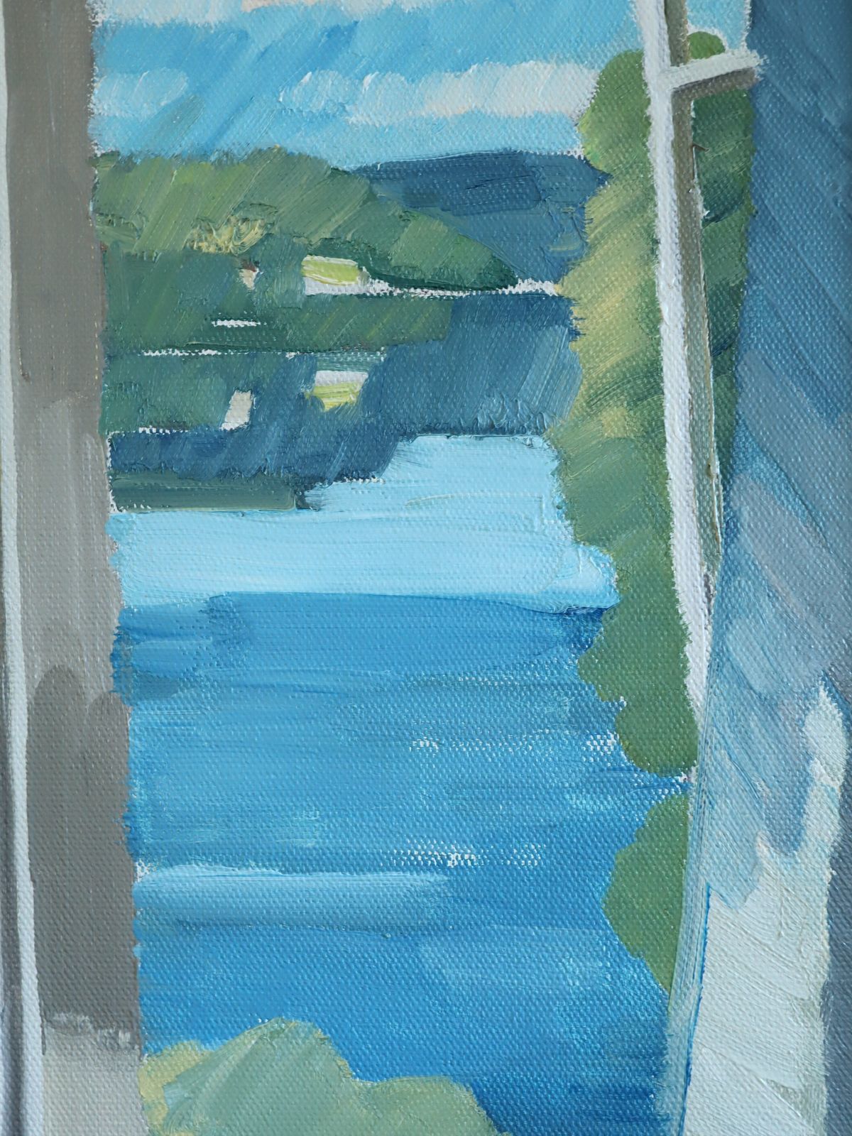 photo furniture View Across The Lake Oil Painting