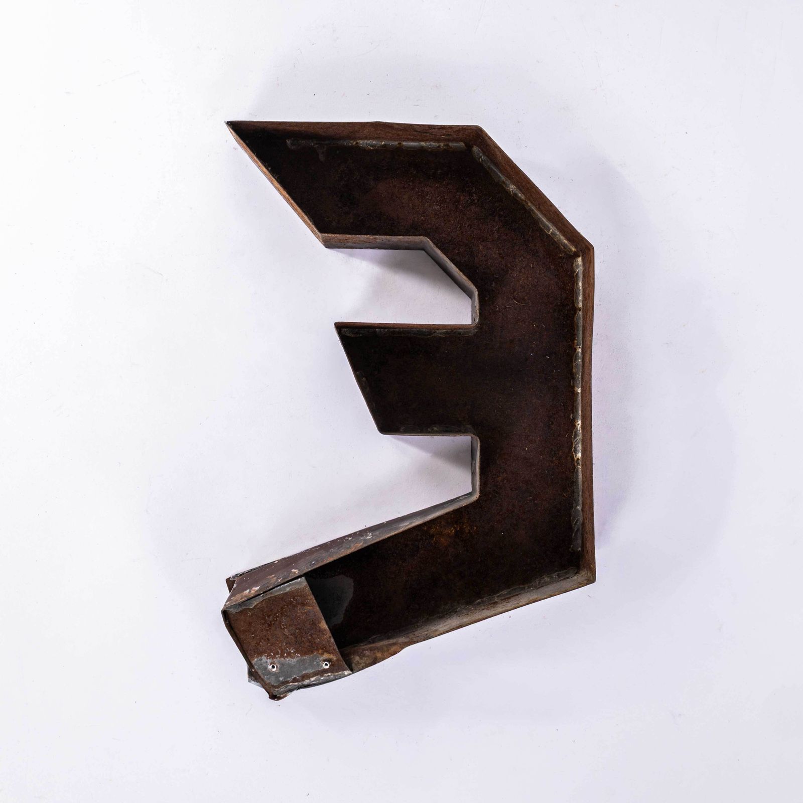 1950's Original Large French Metal Shop Signage Letters   Letter E photo furniture