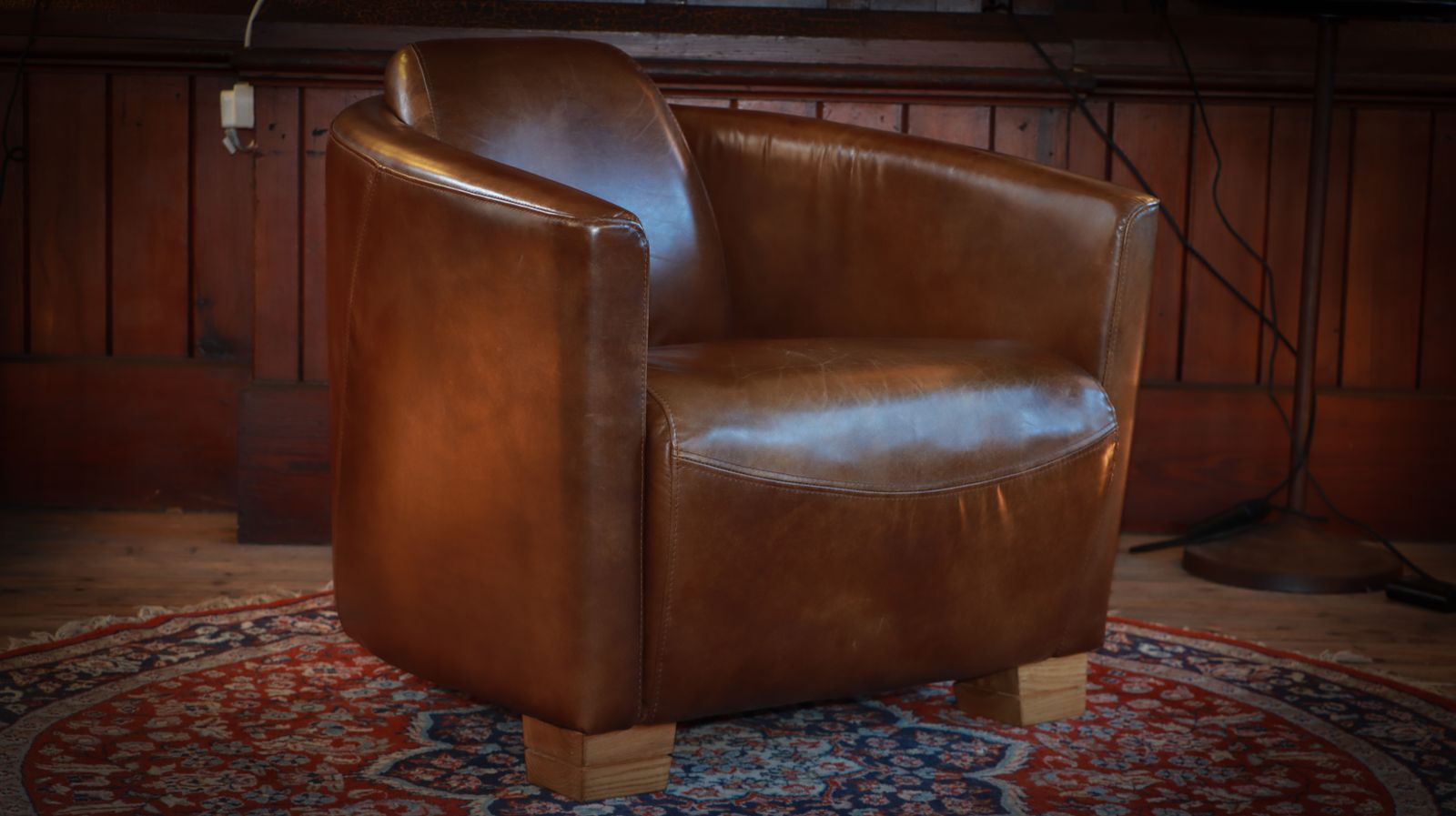 photo buy Superb Timothy Oulton Halo Mars Aviator Rocket Leather Club Armchair Cigar Brown
