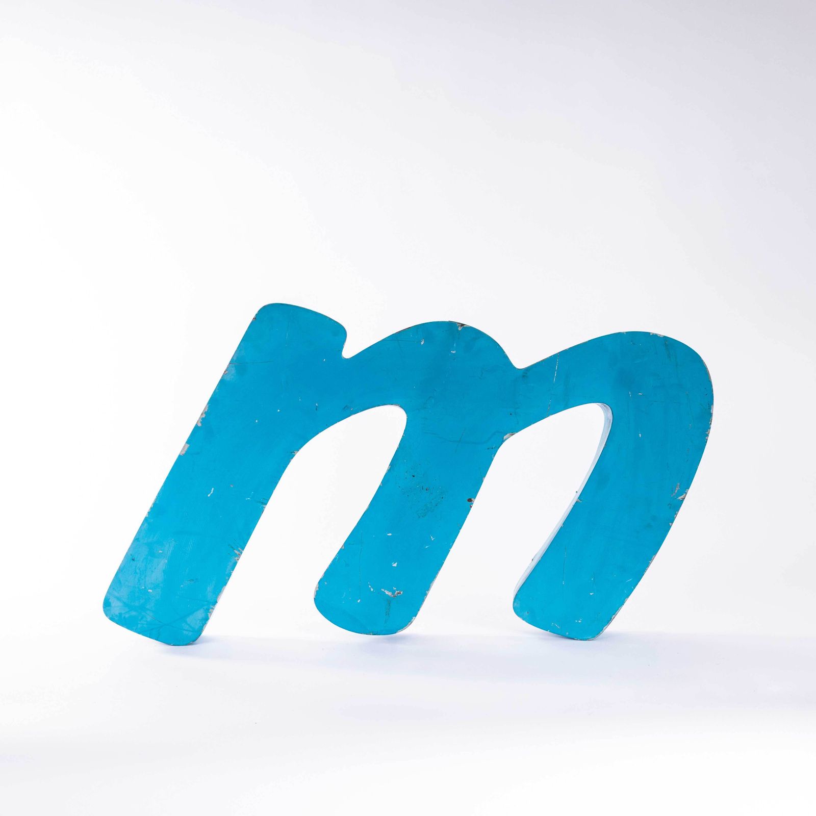 1950's Original Large French Metal Shop Signage Letters   Letter M (Large)