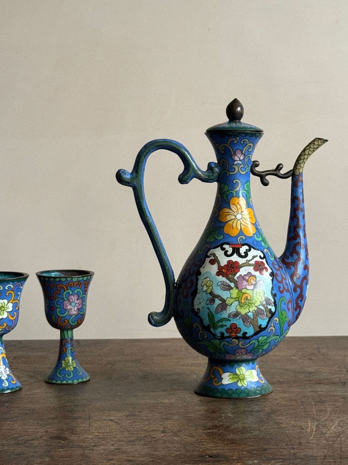Home Decor Cloisonné Enamel Ewes And Stem Cups photo
