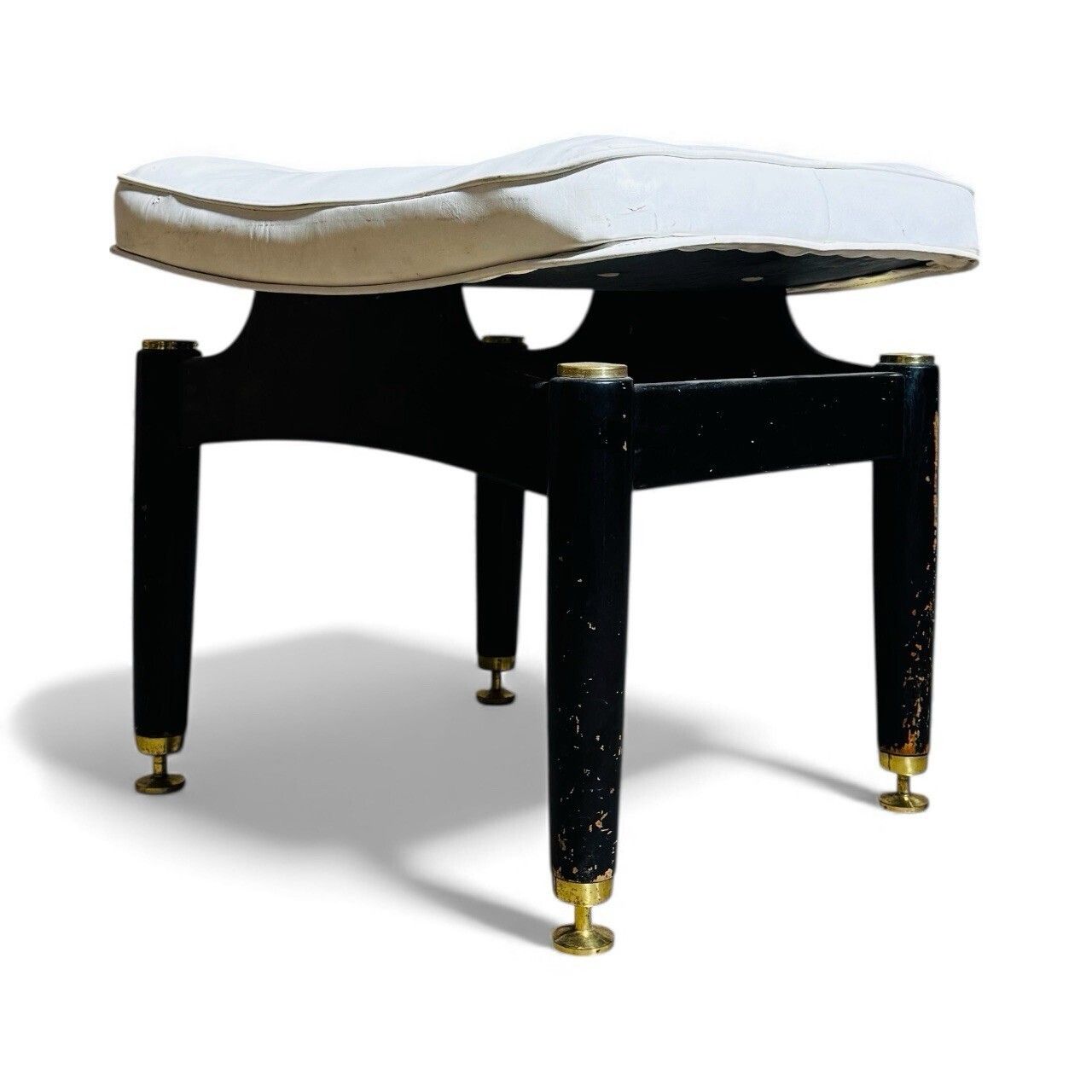 G Plan Stool Librenza Range Mid Century Retro C1950s Vinyle Brass And Ebony photo for sale