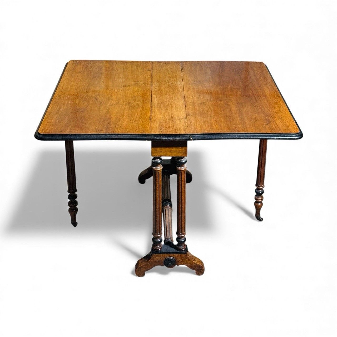 Antique Walnut And Ebony Sutherland Table Victorian Superior Quality C1850s Rare photo vintage