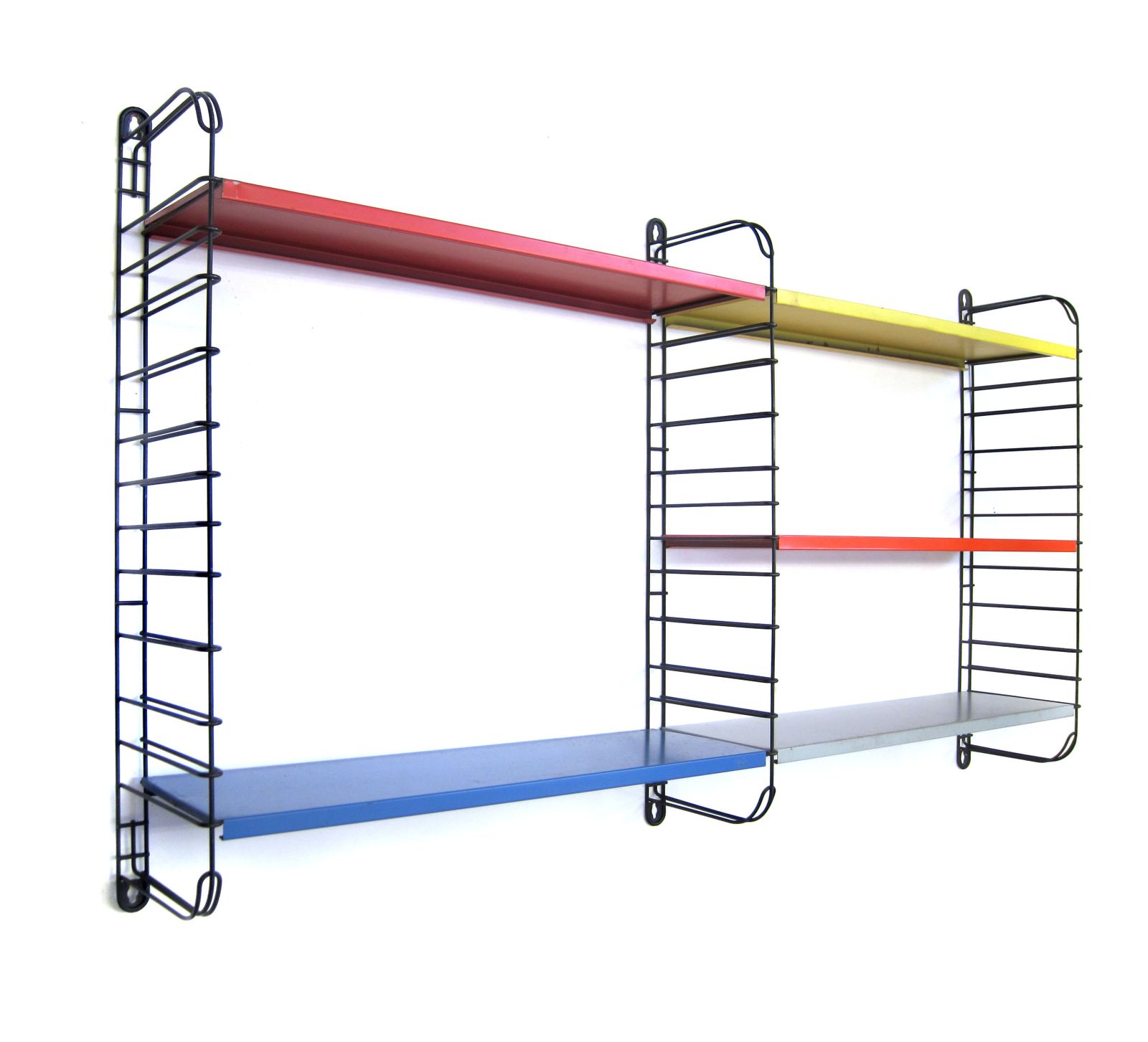 Tomado Fifties Original Metal Wall Shelf Unit Mid Century, Eames, Perriand, Prouve, Corbusier, Ponti, Vintage, Cadovius, String, Pilastro, Mategot
