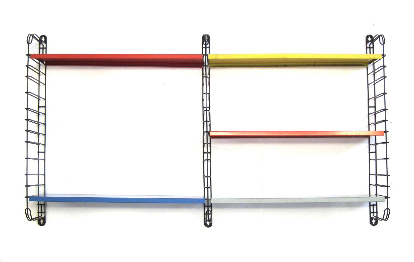 Tomado Fifties Original Metal Wall Shelf Unit Mid Century, Eames, Perriand, Prouve, Corbusier, Ponti, Vintage, Cadovius, String, Pilastro, Mategot photo furniture