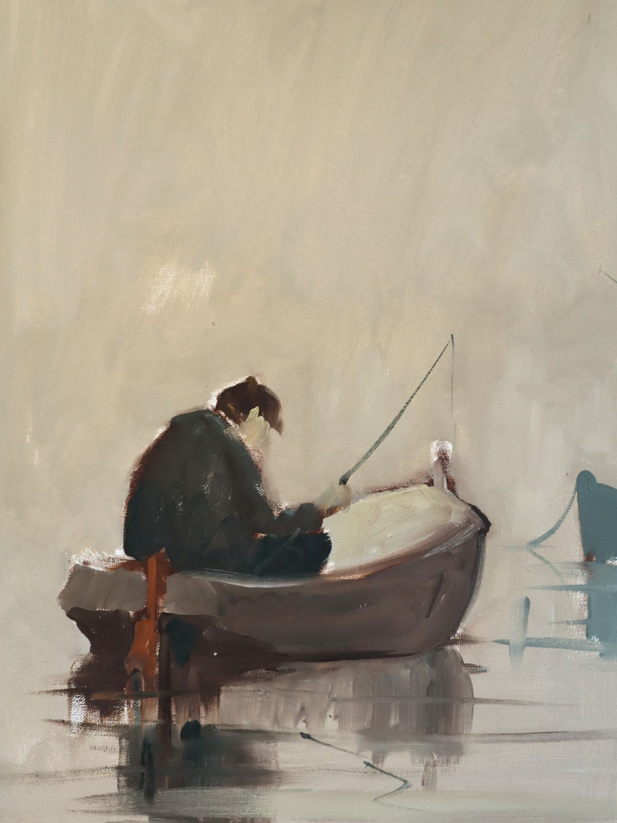 Moments Between Casts In Oil Onto Canvas photo buy