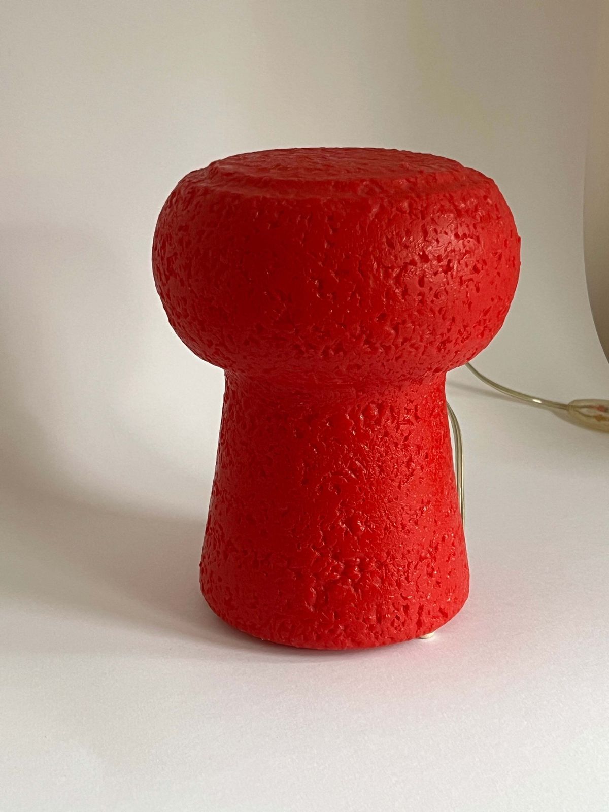 Mid Century Red Champagne Cork Lamp By Pierfrancesco Arnone photo buy