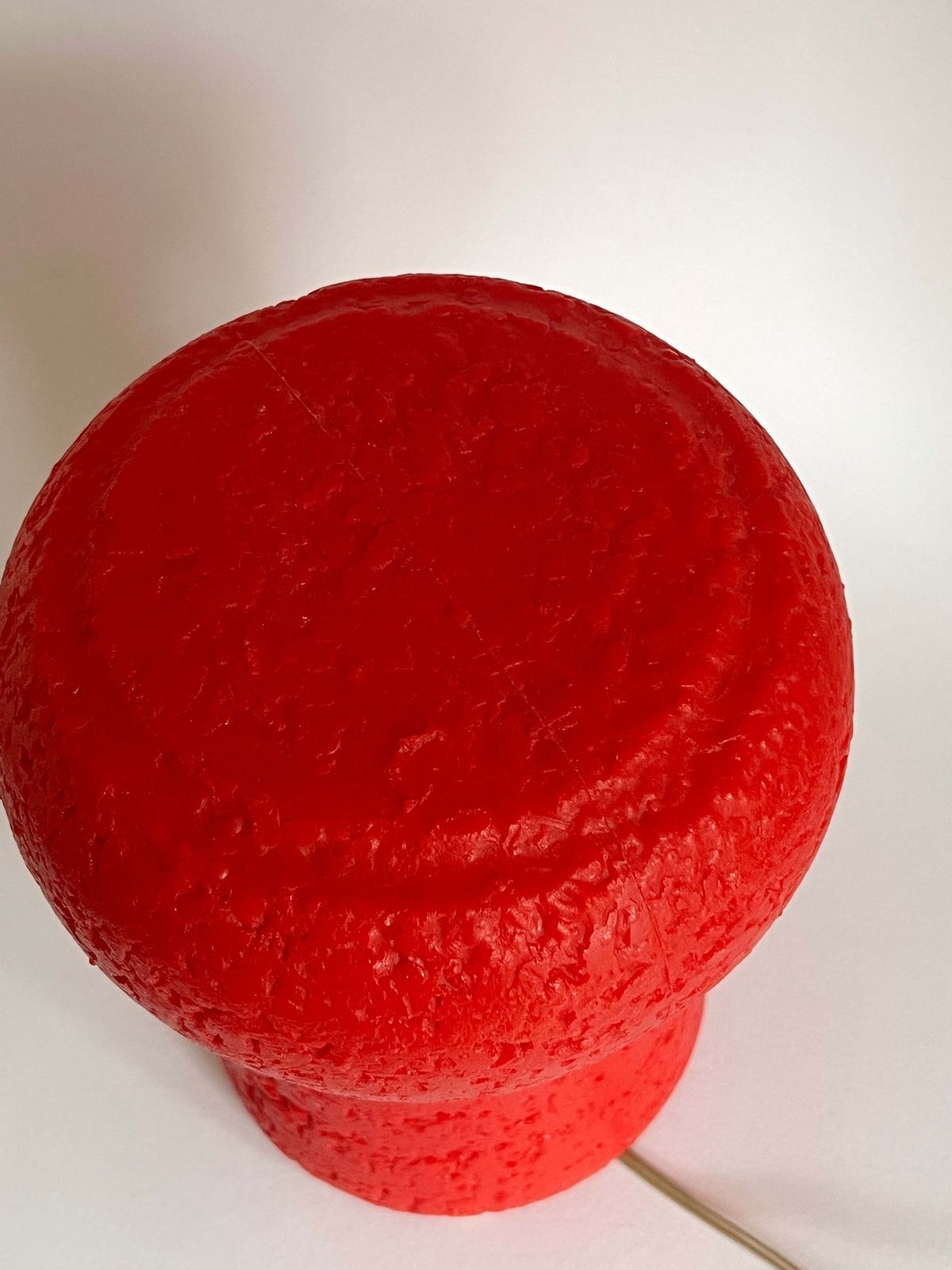 Mid Century Red Champagne Cork Lamp By Pierfrancesco Arnone photo vintage