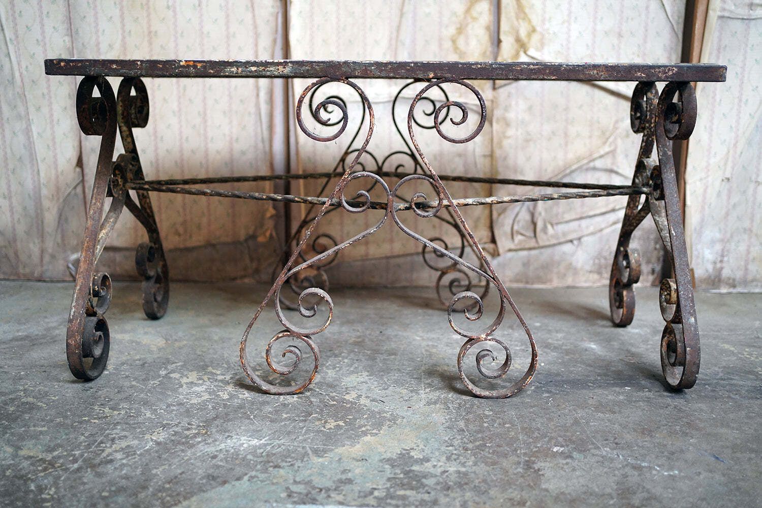 A Late 19thc French Iron & Marble Pâtisserie Table photo Furniture