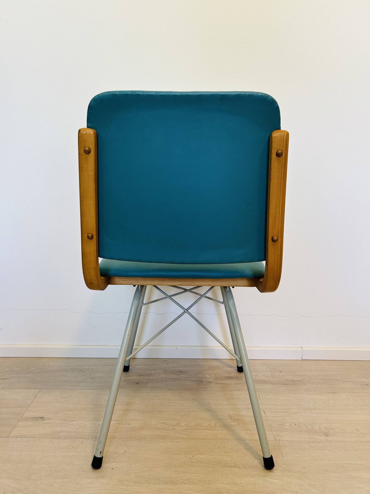 Vintage Turquoise Dining Chair By Ton, From Czechoslovakia 1960’s photo 159.0
