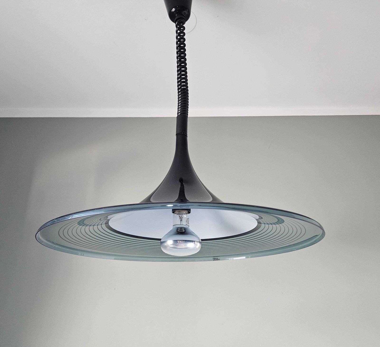 Vintage Meblo Trumpet Pendant Lamp – 1970s Space Age Design, 50 Cm photo furniture