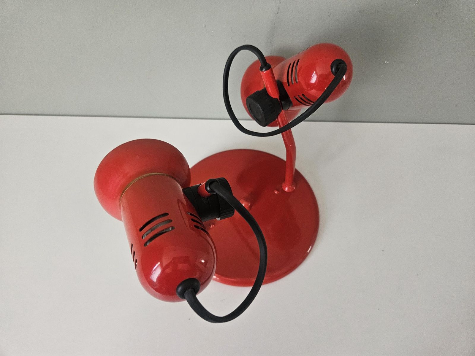 Vintage Red Double Spotlight Lamp: Mid Century Modern Ceiling/Wall Light photo buy
