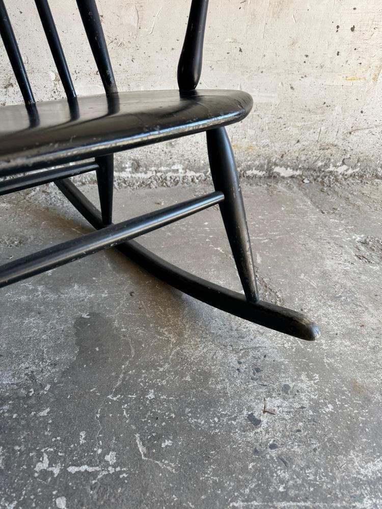 photo for sale Scandinavian Black Windsor Style Rocking Chair