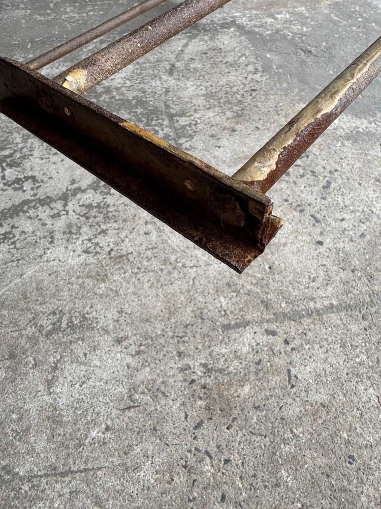 Antique Metal Rocking Chair With Leather Seat photo buy