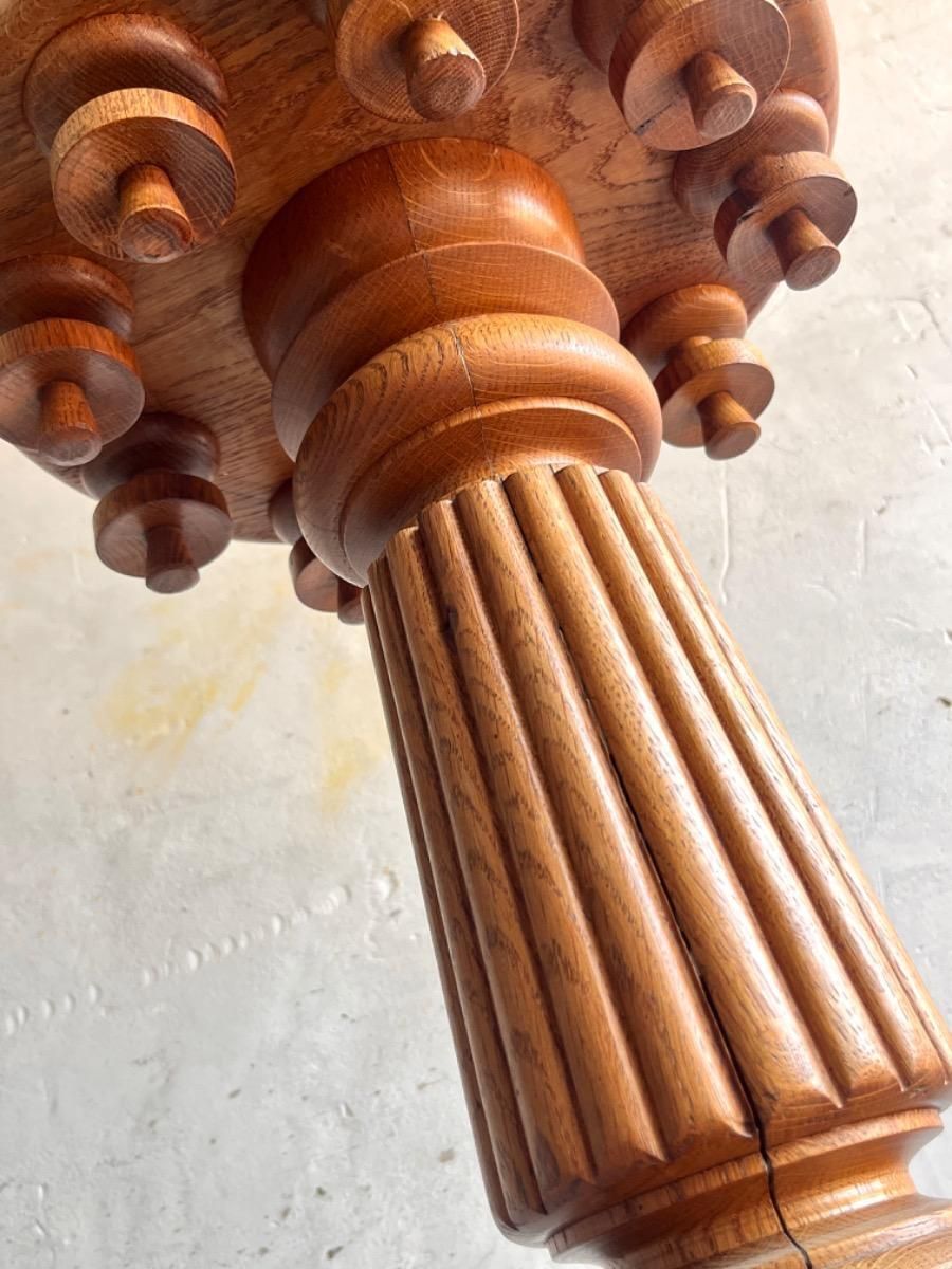 Decorative Oak Wooden Pilar photo Home Decor