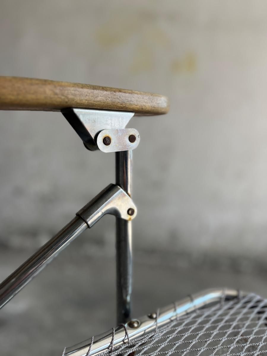 photo for sale Set Of Vintage Aluminium Wire Folding Chairs