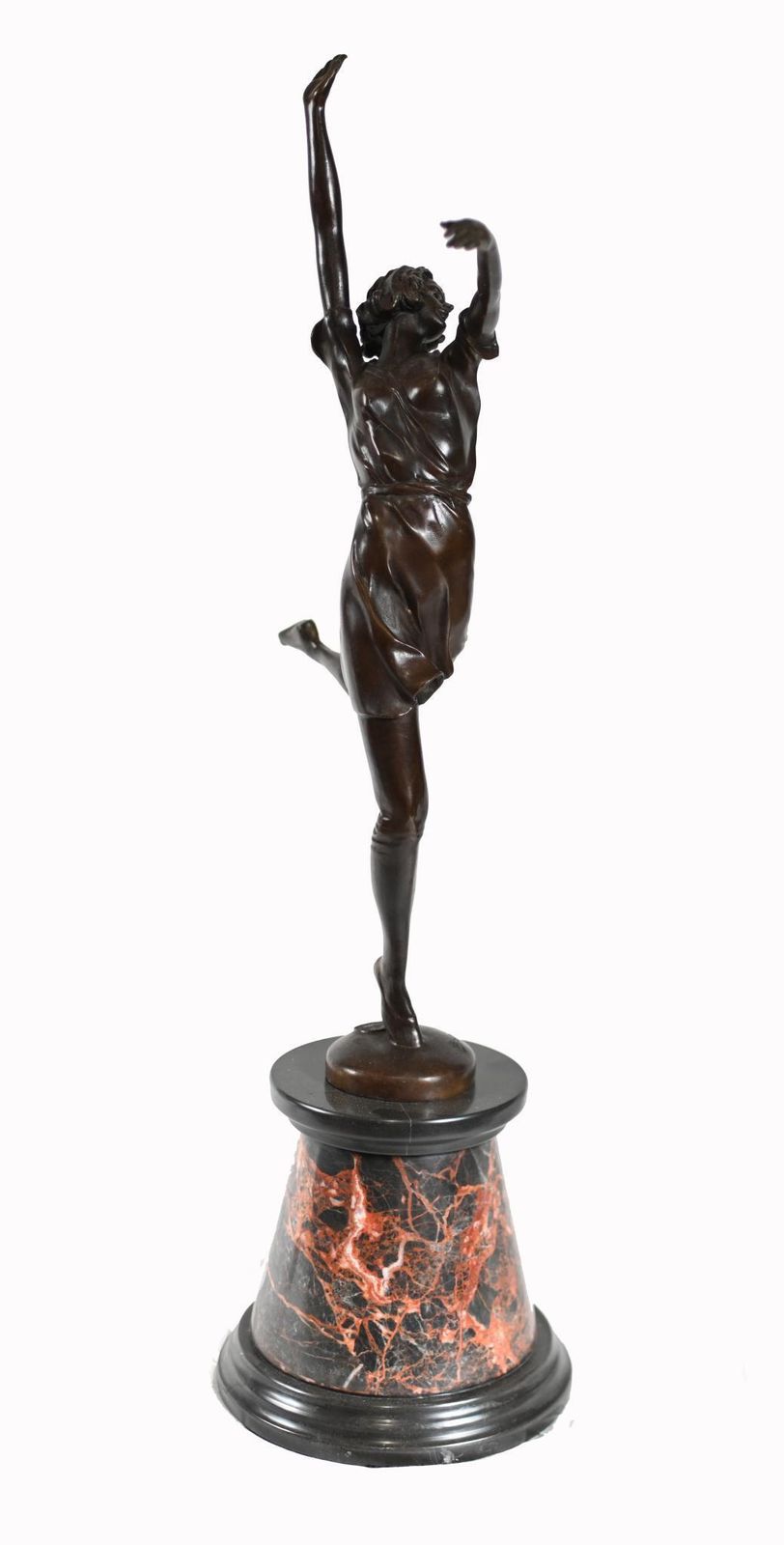 Art Deco Bronze Statue Dancing Girl After Bruno Zach photo Art