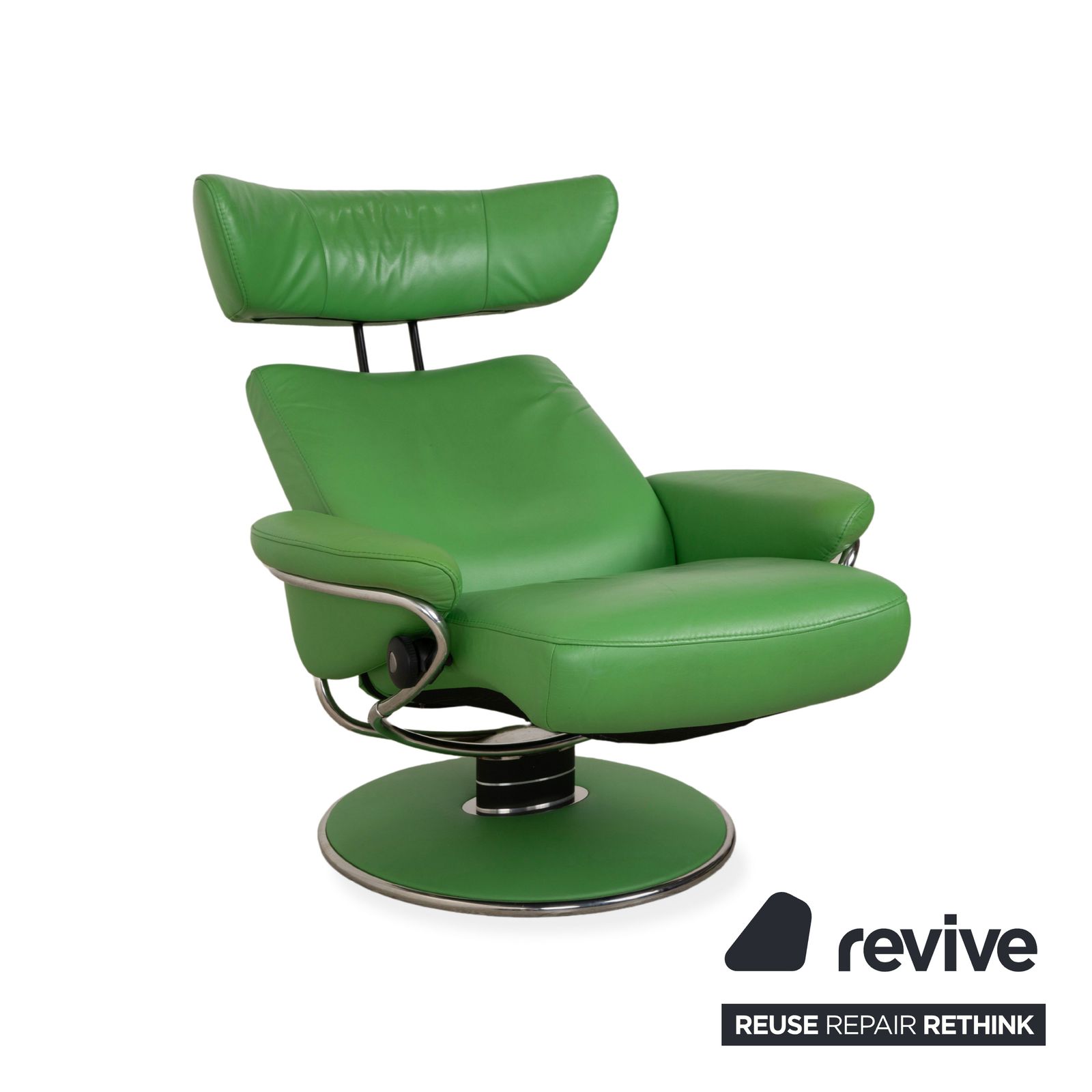 Fauteuil Stressless Jazz en cuir vert, fonction relaxation photo 2123.0