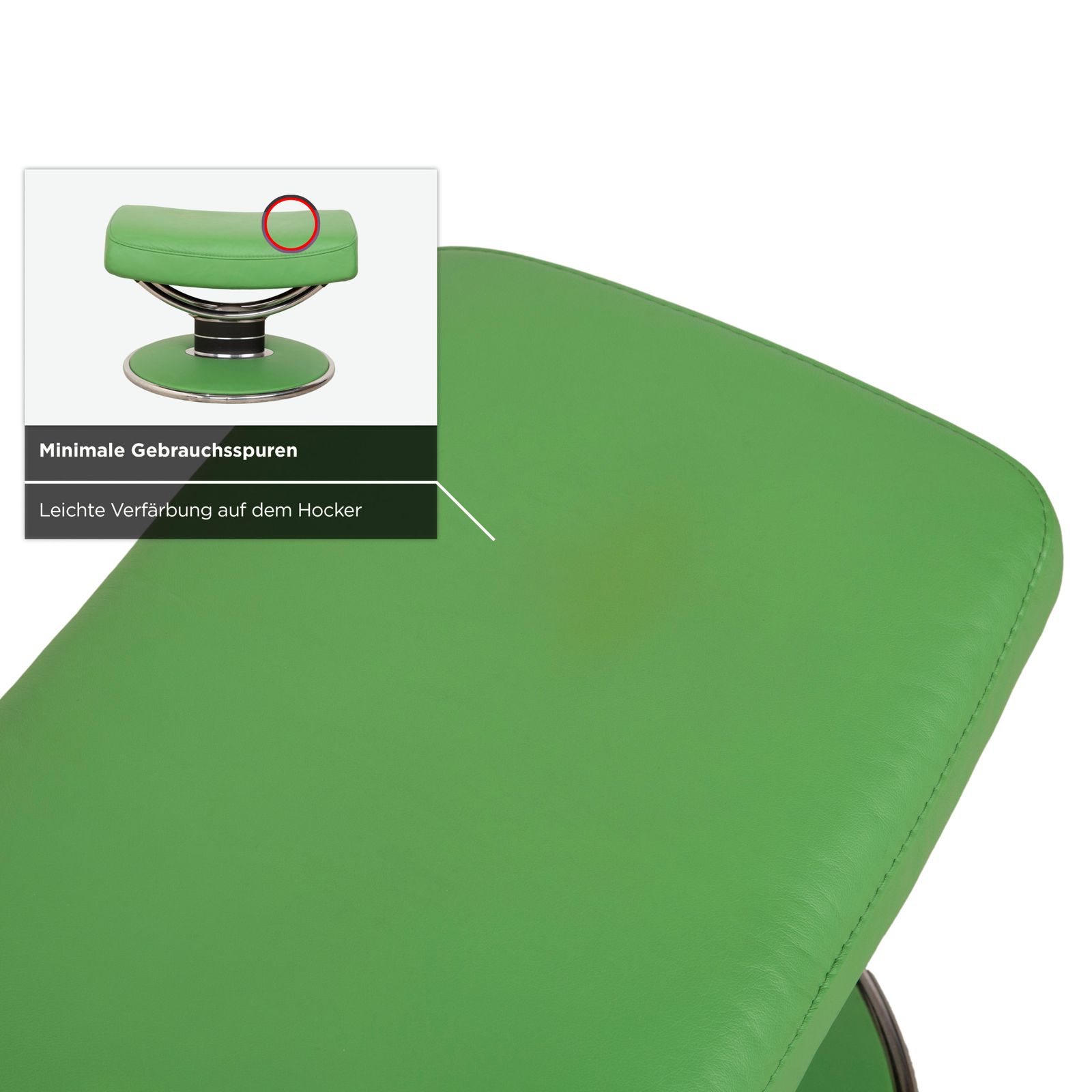 photo furniture Fauteuil Stressless Jazz en cuir vert, fonction relaxation