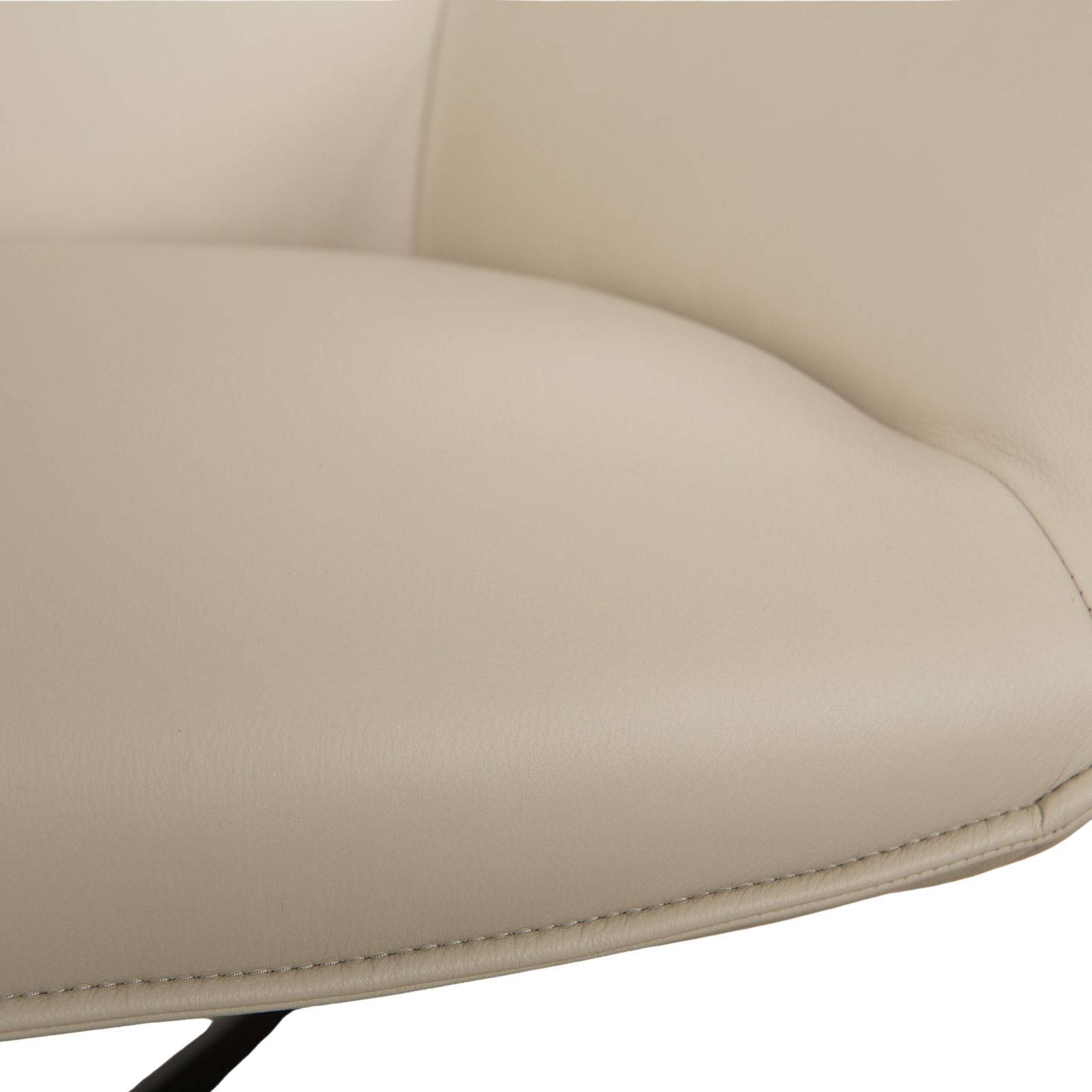 Fauteuil Rolf Benz Meg en cuir beige, fonction manuelle photo vinterior