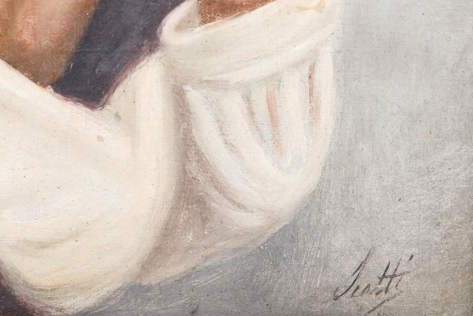 Jiotti Early 20th Century Oil, Man With Pipe photo vinterior