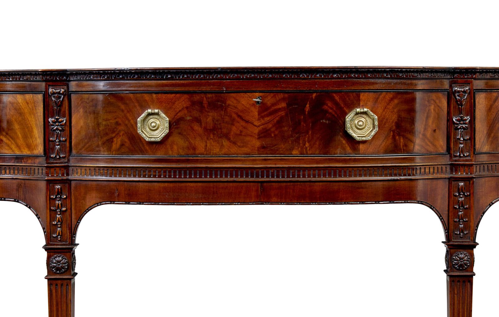 19th Century Adams Revival Carved Mahogany Pedestal Sideboard photo buy