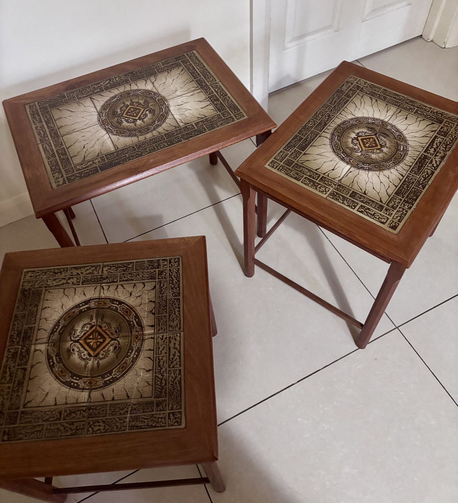 Stunning Nest Of Mid Century Side Tables photo Furniture