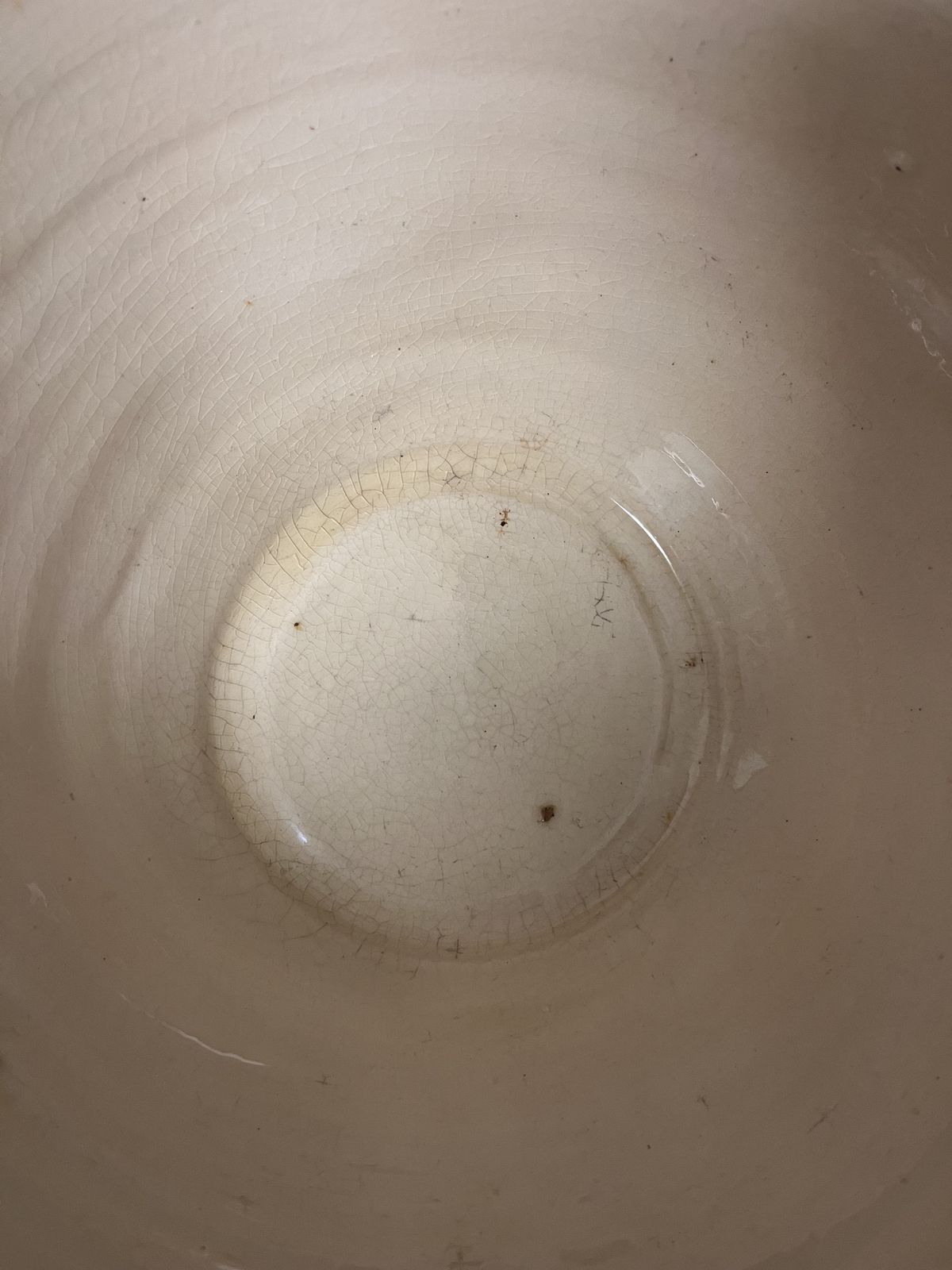 Antique Semi Glazed Dairy Bowl photo buy