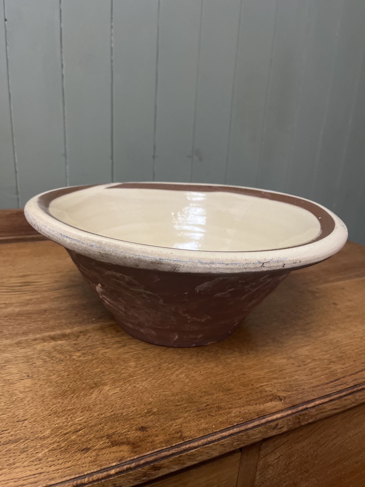 Antique Semi Glazed Dairy Bowl