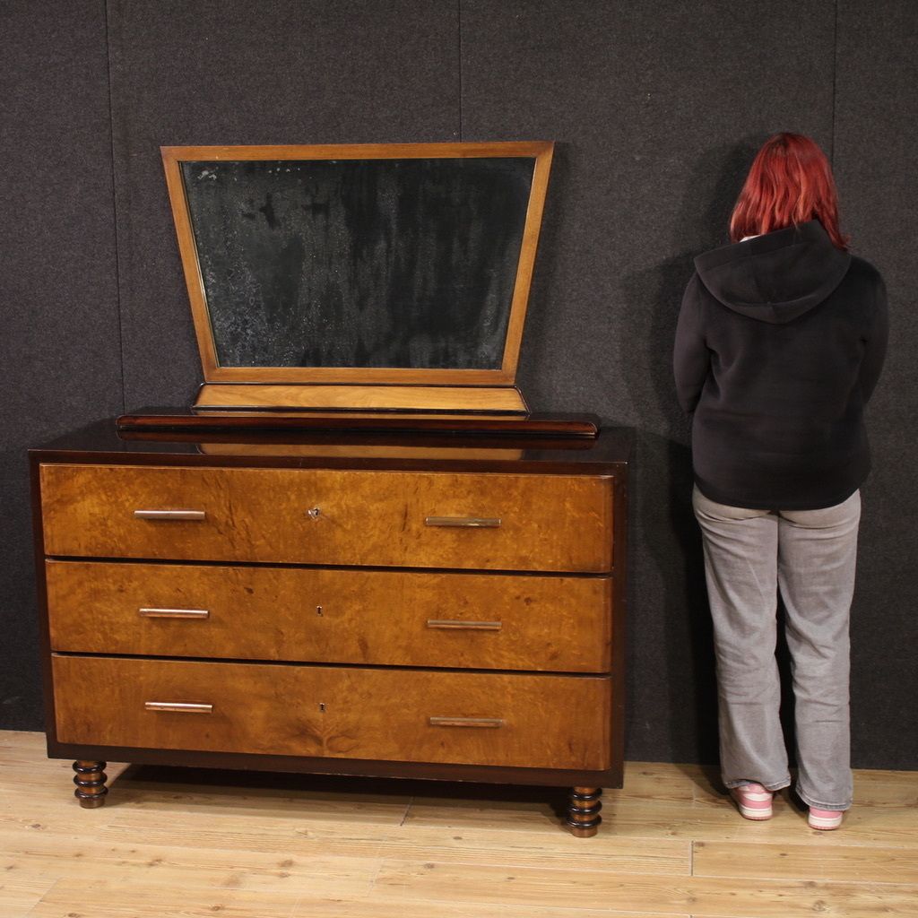 Italian Chest Of Drawers With Mirror From The 1960s photo vintage