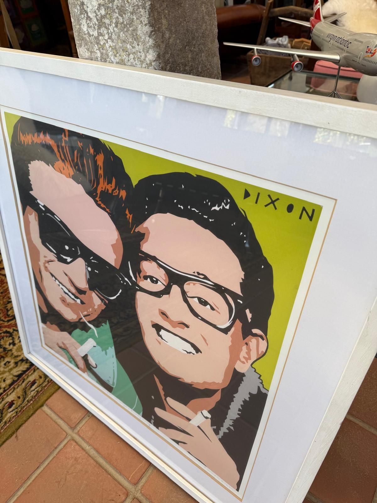 Waylon Jennings & Buddy Holly Print By Simon Dixon – Signed Limited Edition photo for sale