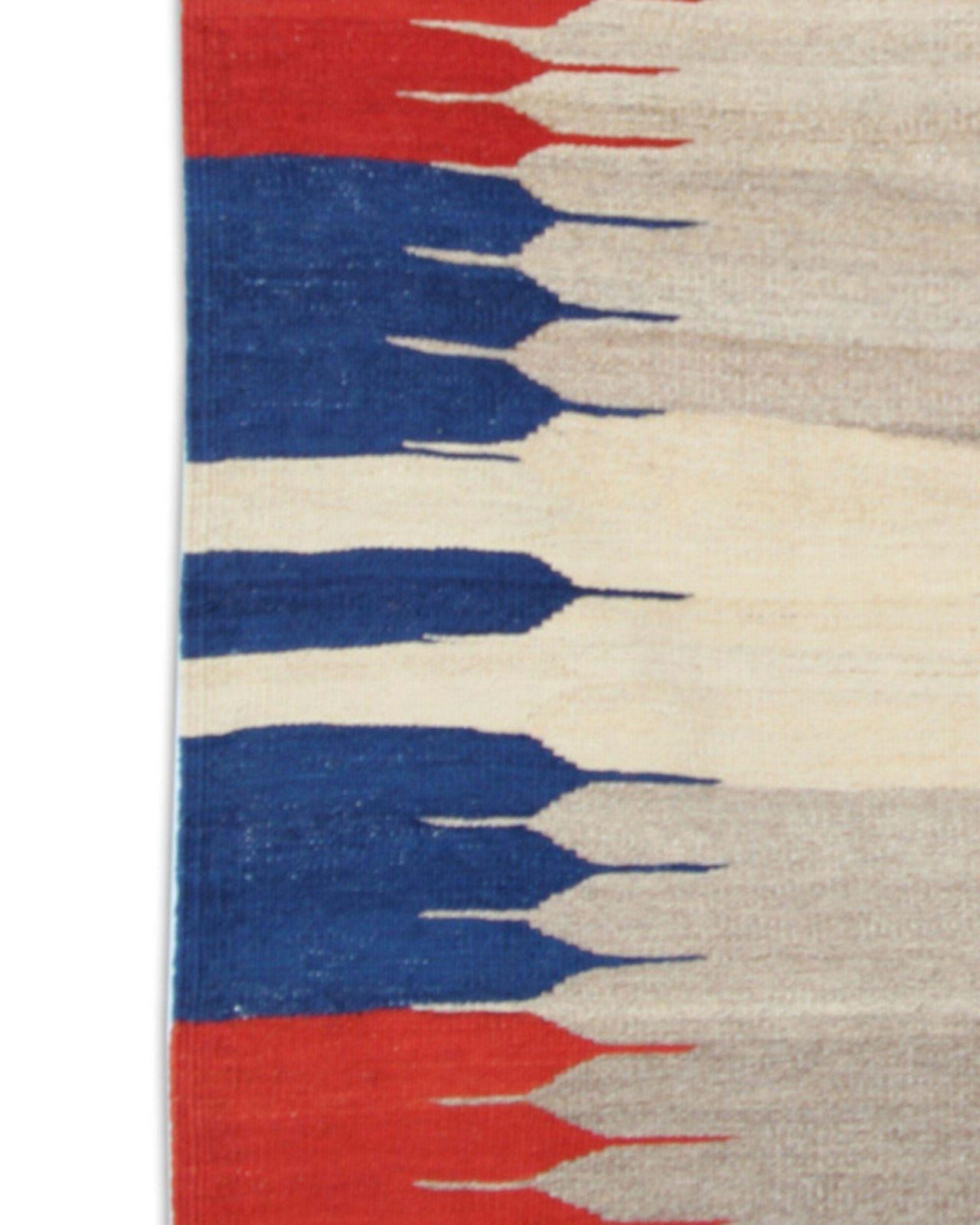 Vintage 1940s Kilim Sofreh Rug, Beige Blue Red Tribal Wool Flatweave 128x116cm photo buy