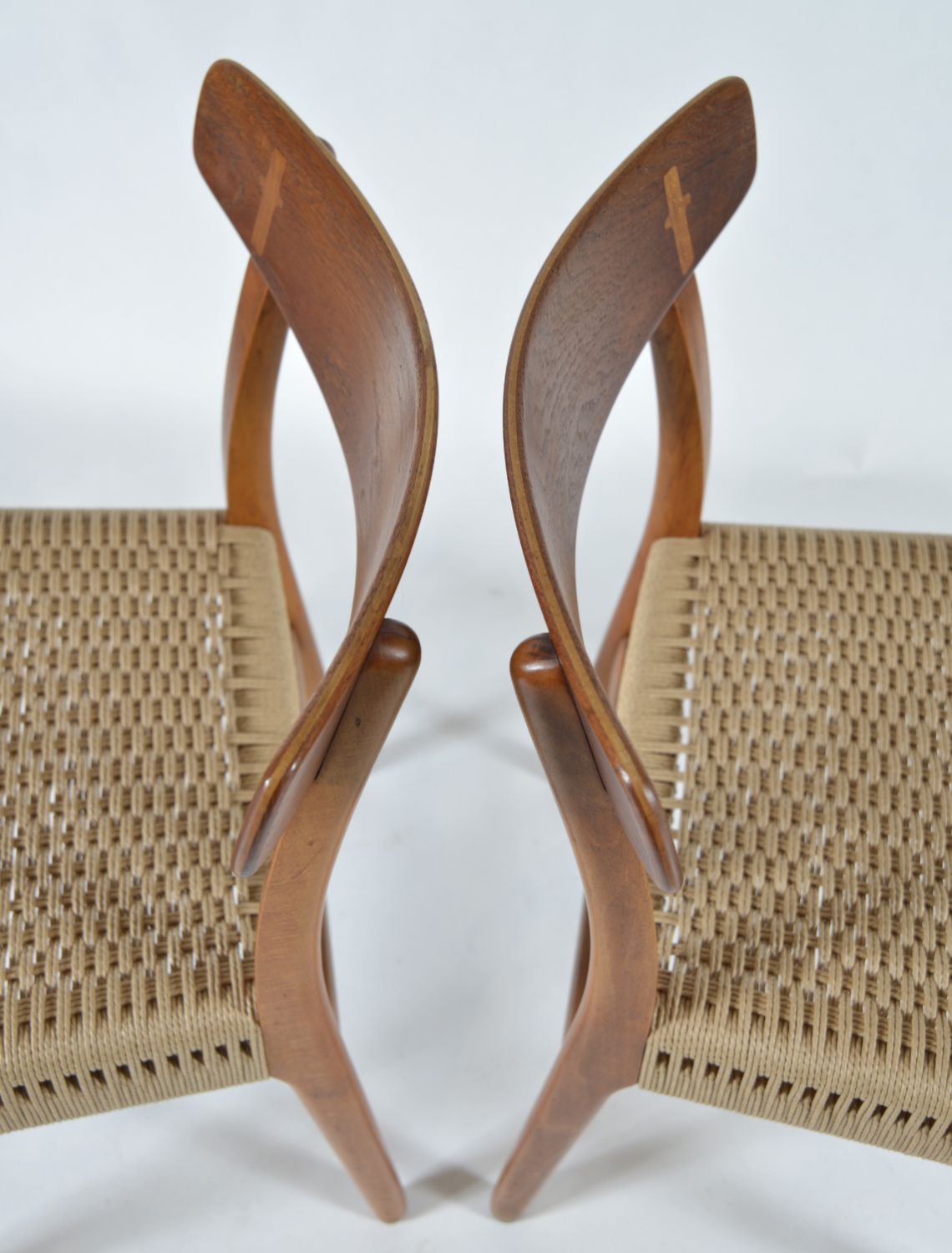 Set Of 6 Danish Hans Wegner Ch 23 Beech Teak Dining Chairs Carl Hansen 1950s photo 6995.0