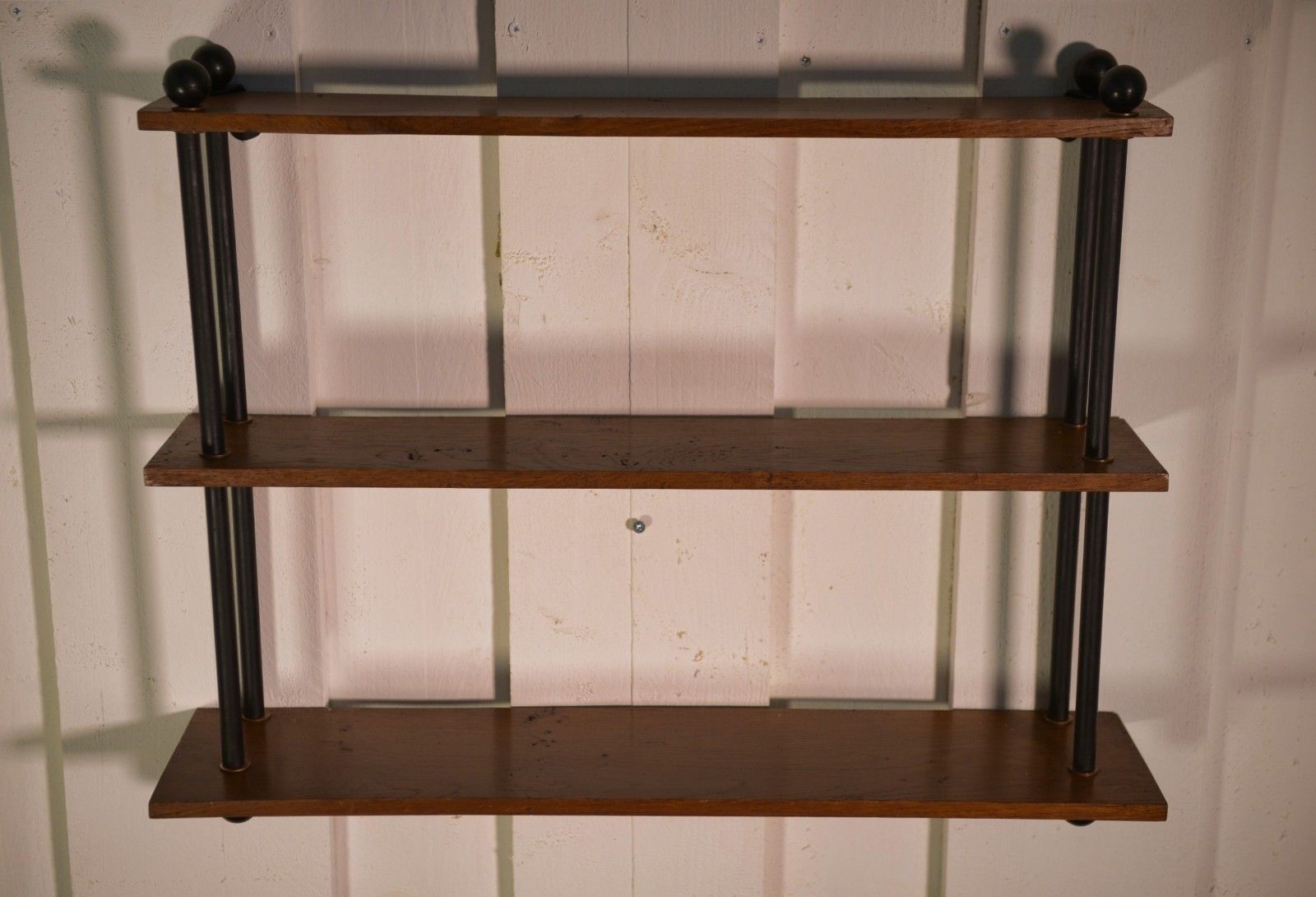 1960's Oak Shelf And Steel Tube photo 287.0