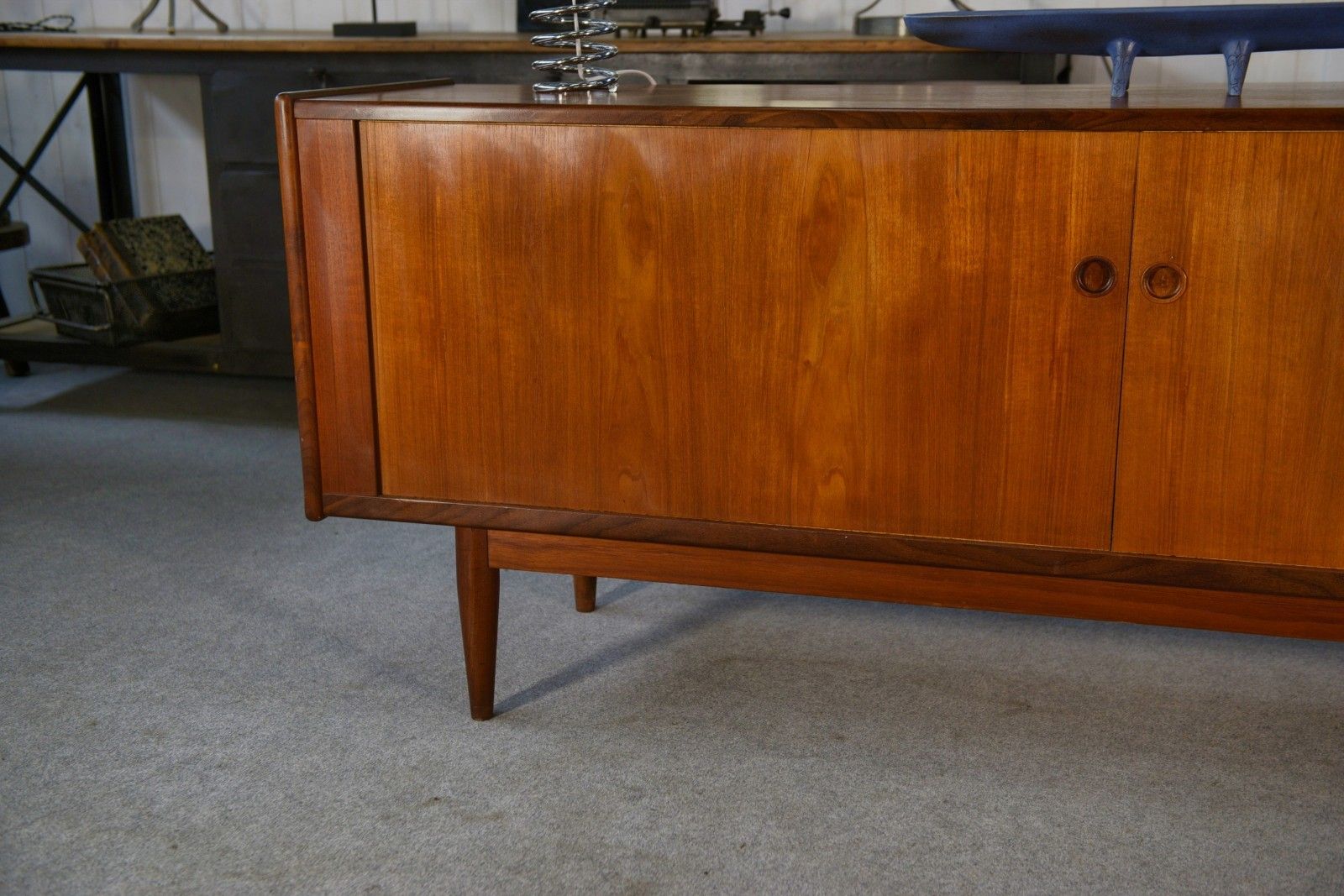 photo for sale Scandinavian Teak Sliding Door Row By Svend Aage Larsen 1960's