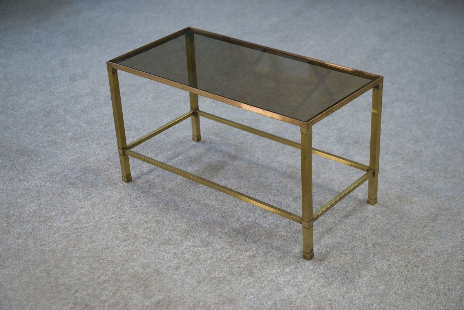 1950's Brass And Smoked Glass Coffee Table photo 499.0