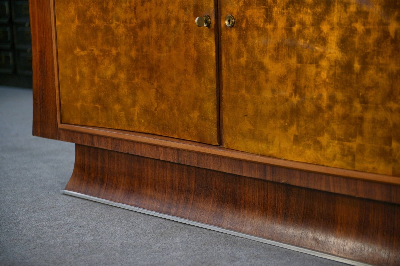 Maison Dominique Rosewood Art Deco Sideboard And Gold Leaf Door photo vinterior