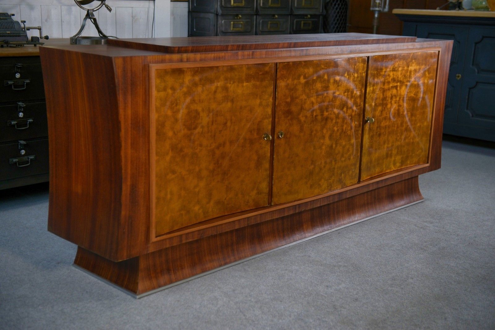 8815.0 Maison Dominique Rosewood Art Deco Sideboard And Gold Leaf Door photo