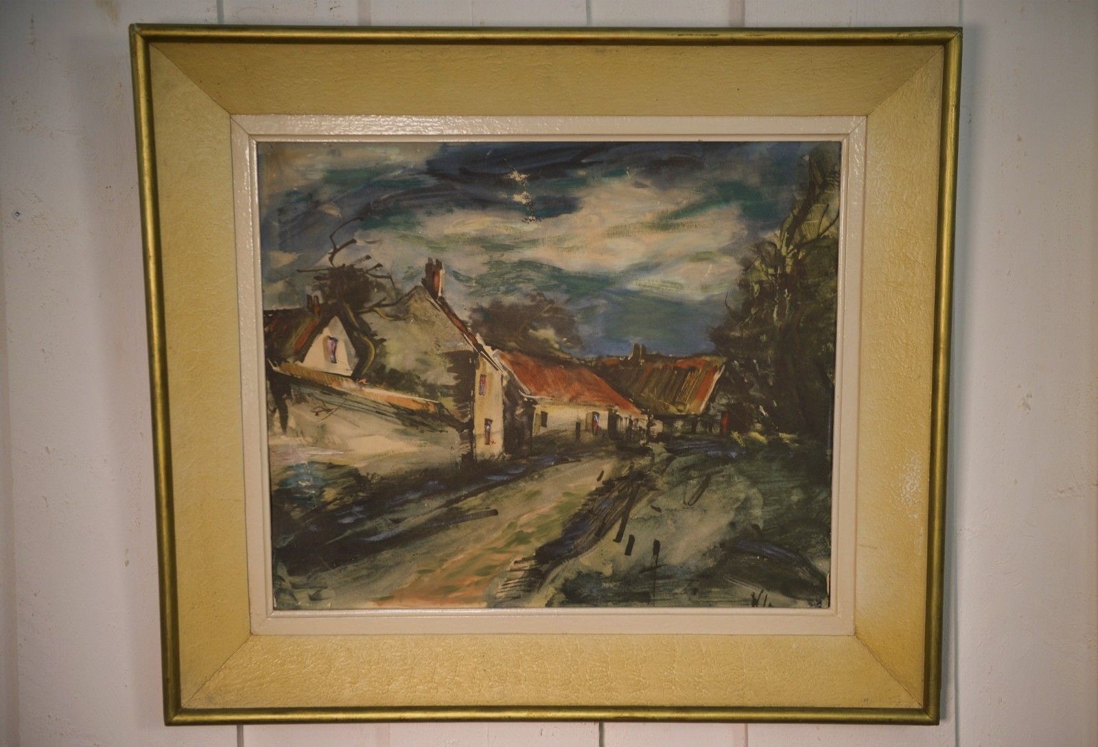 photo furniture 1960's The Village Lane Reproduction Painting