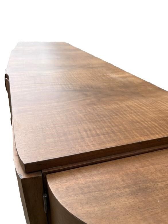 1960 Walnut Veneer 3 Door 2 Drawer Sideboard photo for sale