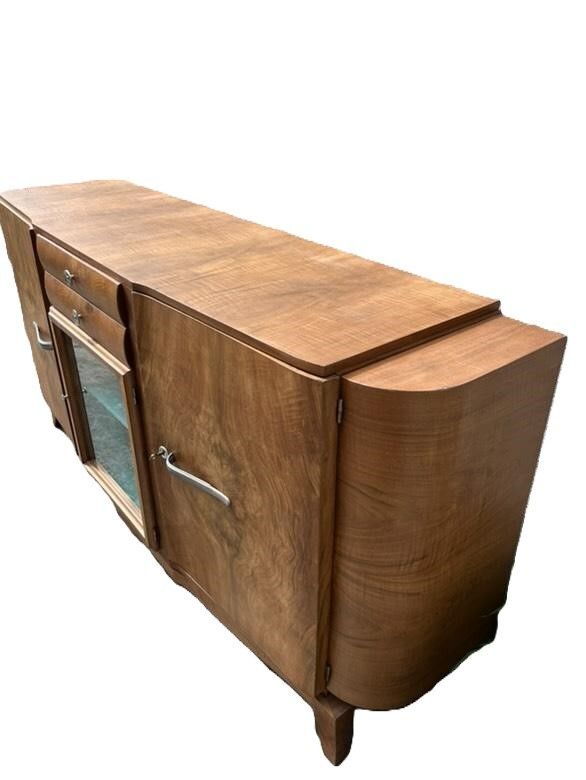 1960 Walnut Veneer 3 Door 2 Drawer Sideboard photo 1212.0