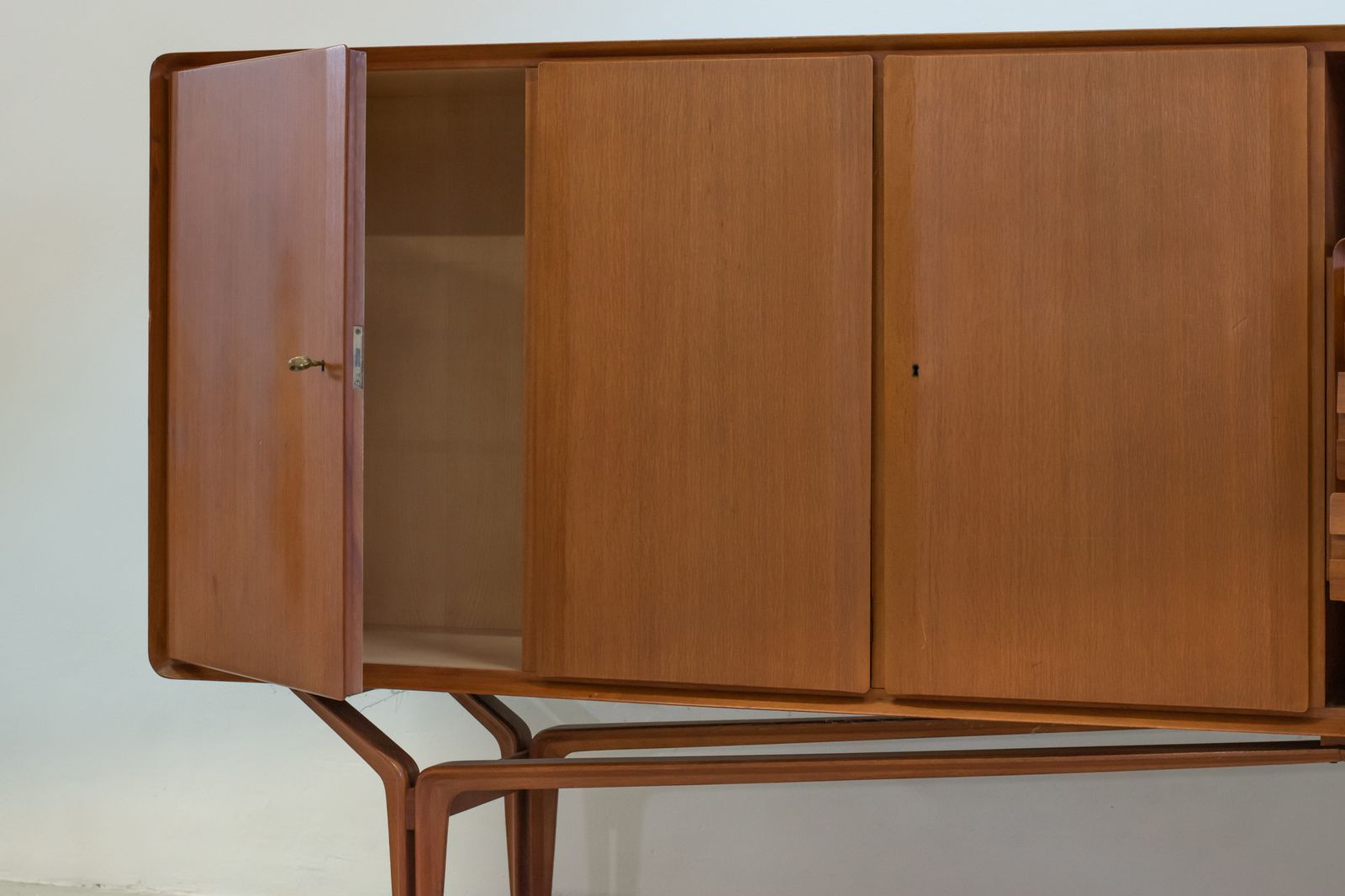 Furniture Galleria Mobili D'arte Sideboard With Doors And Drawers In Wood 1950s Italy photo