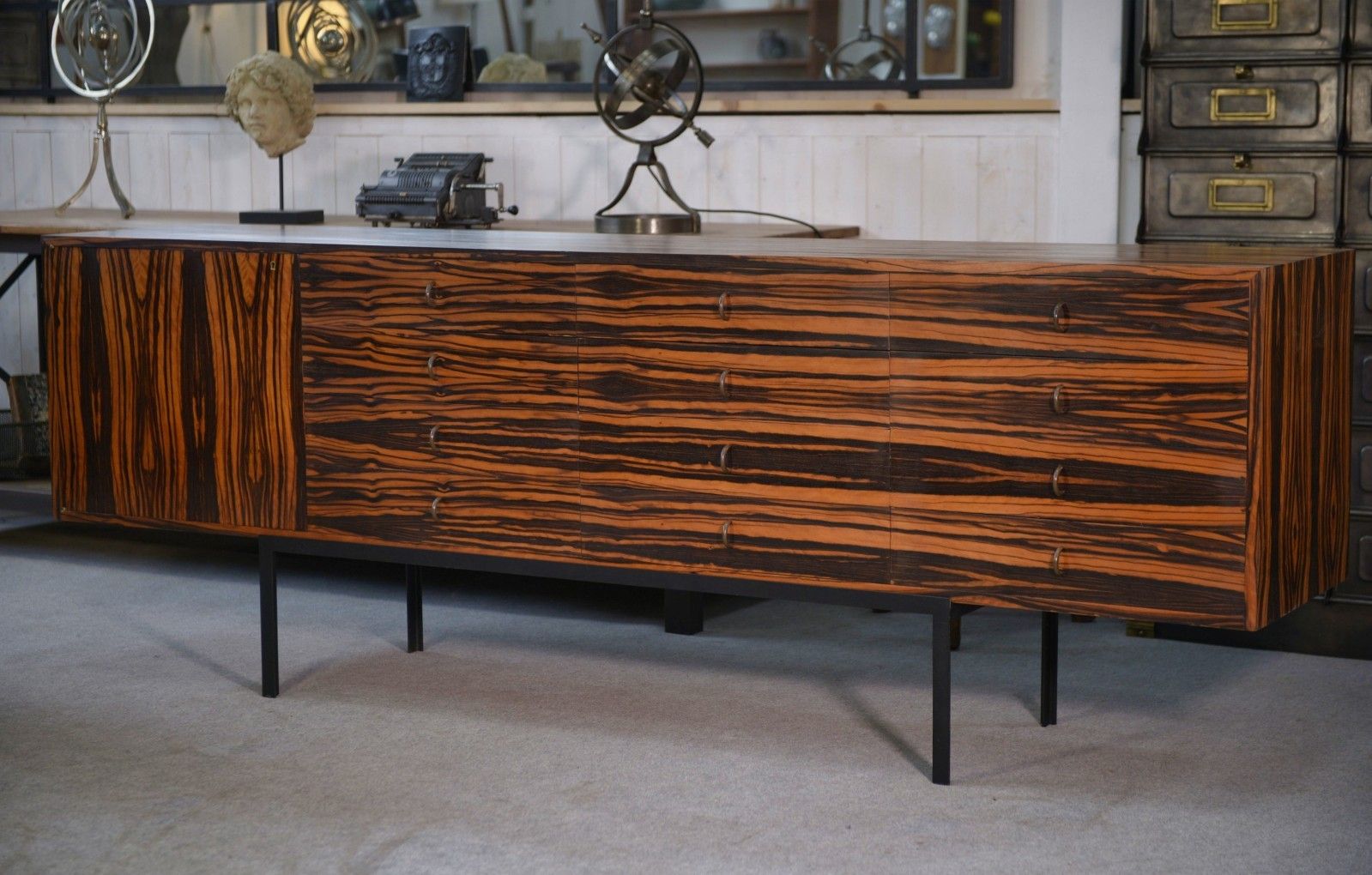 Gabon Ebony Design Row 1 Door 12 Drawers 1960's